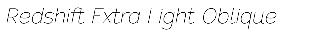 Redshift Extra Light Oblique